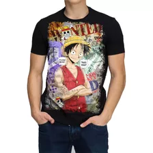 Camisa Camiseta One Piece Pirata Dos Mares Luffy Animes Top