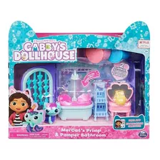 Gabbys Dollhouse Banheiro De Luxo Com Mercats Spin Master 