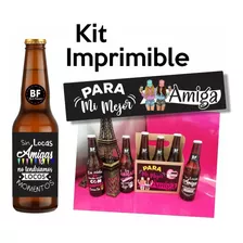 Etiquetas Cervezas Mejores Amigas Kit Imprimible