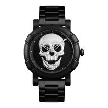 Relógio Skmei 9178 Caveira Crânio 3d Skull Esportivo Luxo