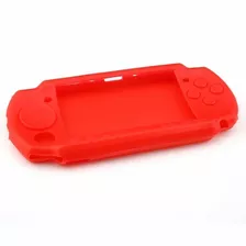 Capa Case De Silicone Play Station Psp Slim 3000 2000 Red