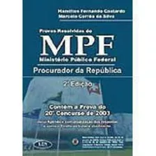 Livro Provas Resolvidas Do Mpf 2 Edição 2004 Usado