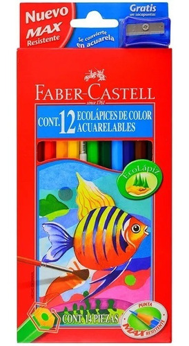 Creyones Faber Castell Acuarelables De 12 Colores (3 Cajas)