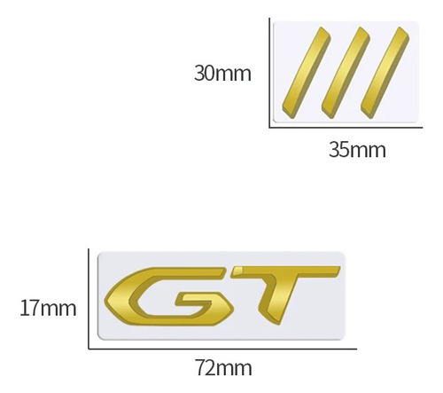 Para Peugeot 208 508 500 3008 307 Metal Gt Logo Body Badge Foto 2