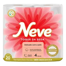  Papel Higiênico Neve Toque Da Seda Folha Dupla 20m De 4un