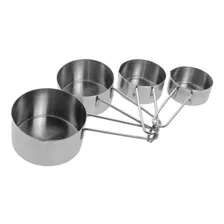 Jogo De Xícaras Medidoras Chef De Cozinha Com 4 Peças Inox