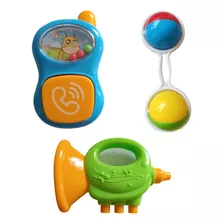 Kit Chocalho Infantil Bebê Baby Brinquedo Seguro