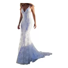 Vestido De Noiva Feminino Branco Elegante Vestido De Noiva S