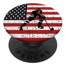 Popsockets - Enchufe De Hockey Con Bandera Americana Agarre