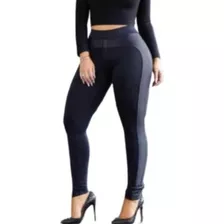 Calça Legging Cirre Preta Cós Alto Feminina Inverno 