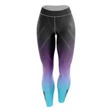 Calça Legging Missy Fitness Academia Degrade Listras Azul