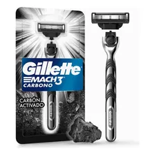 Máquina De Afeitar Gillette Mach3 Carbono Con Carbón Activado, 1 Un