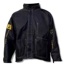 Campera Soldador Esab Negra Vaqueta Talle 2xl Con Velcro