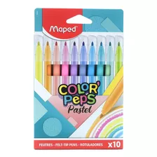 Marcadores Maped Color Peps Pastel Cont. 10 Piezas