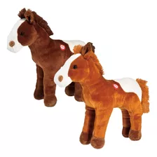 Bichinho De Pelucia Para Bebe Cavalinho Fazendinha Infantil Cor Marrom-claro