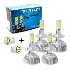 Kit 4 Lâmpadas Super Led Farol Foco Duplo 6000k Sem Milha