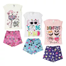 3 Conjunto Infantil Blogueira Festa Princesa Luxo Menina 