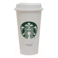 Starbucks Taza Plastica Reutilizable Blanca Del Viaje/taza/v