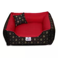 Cama Caminha Pet Para Cachorro E Gato - Tamanho M 60x60 Cor Coroa Red Gold