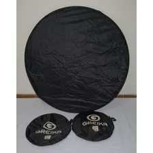 2 Discos Rebatedor E Difusor Circular 5 Em 1 De 110cm + Case