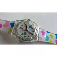 Reloj Quartz Corazon Colores Dakot Funciona Imperdible