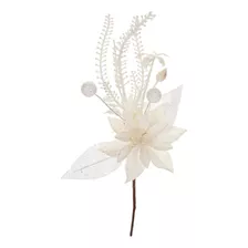 Pick Navidad Diamantado Adorno Arbol Corona 20cm Mylin 1pz Color Blanco