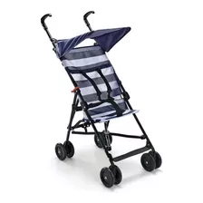 Carrinho Estilo Guarda Chuva Multikids Navy V2 Azul Com Chassi De Cor Preto