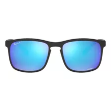 Lente De Sol Ray Ban Cuadrado Polarizado Mate Negro Rb4264