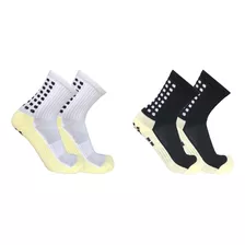 2 Pares Meia Antiderrapante Estilo Trusox Esportiva Futebol