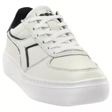 Diadora Mujeres B.elite Cuero Ancho Encaje Hasta Zapatillas