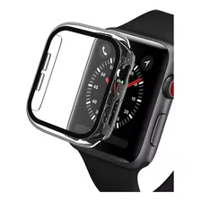 Capa Bumper Vidro Temperado Compatível Apple Watch Premium Cor Da Caixa Transparente 44mm