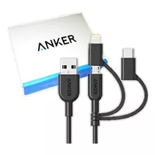 Powerline 2 3 En 1 Cable Anker Lightning Tipo C Micro Usb 
