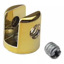 Kit 10 Suporte Fenda Para Vidro 8mm Cor Dourado