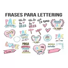 Arquivos Digitais Lettering Pãe Frases Coloridas 