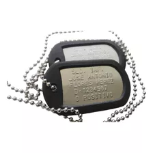 Juego De Dog Tags Militares Envio Gratis!! Compara Calidad!!