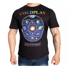 Camiseta Banda Coldplay - Preta - Music Of The Spheres
