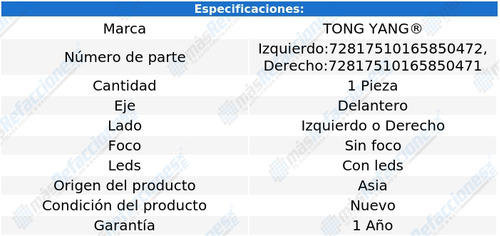 Faro Niebla Delantero S/foco Tucson De 2019 A 2021 Tong Yang Foto 2