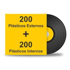 400 Plásticos Interno Externo. Proteção Para Lp Disco Vinil