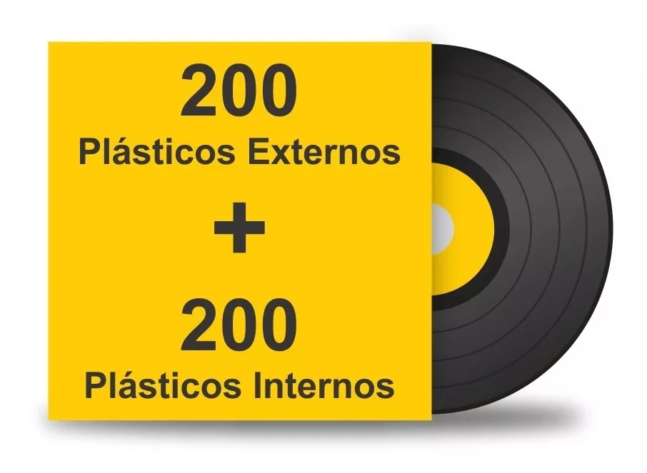 400 Plásticos Interno Externo. Proteção Para Lp Disco Vinil