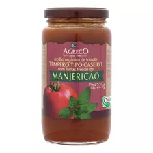 Molho De Tomate Orgânico Manjericão Agreco Vidro 325g