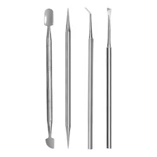 Kit Desencravador + Espátula + Palito + Raspador Unhas Inox