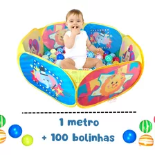 Piscina De Bolinhas 1,0 Metro + 100 Bolinhas Bebê Infantil