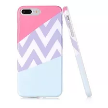 Para iPhone 7 Plus Case, Split Chevron Wave Diseño De La Caj