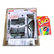 Combo Maquina Peluquera Wolfox 10.5w Y Cartas Uno Diversión