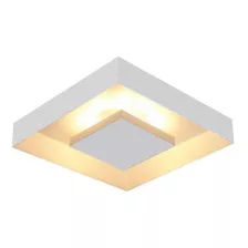 Luminária Plafon Sobrepor Rebatedor Eclipse 40x40 P/ 4 E27 Cor Branco 110v/220v