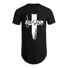Camisetas Camisas Longline Masculina Religiosa Evangelicas