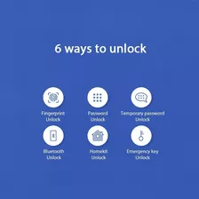 Cerradura De Puerta Inteligente Xiaomi E Huella Digital Blue