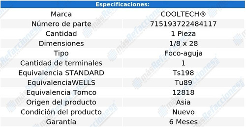 Bulbo Indicador Temperatura Geo Spectrum L4 1.5l 89 Cooltech Foto 2