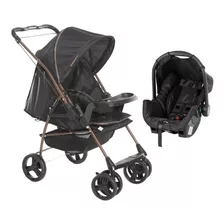 Carrinho Milano Ii Preto Cobre Com Bebê Conforto - Galzerano