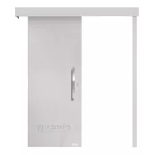 Porta De Correr Trilho Branco Primer 2,10x100 Quarto E Sala